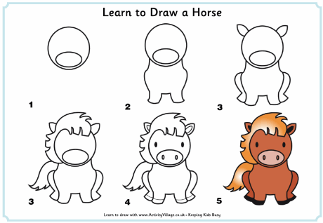 Learn to draw a horse Learn to draw a horse