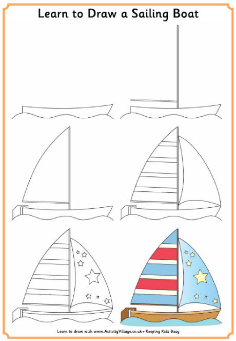 Learn to draw a sailing boat