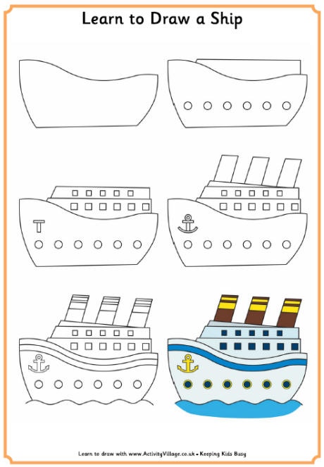 Learn to Draw a Ship