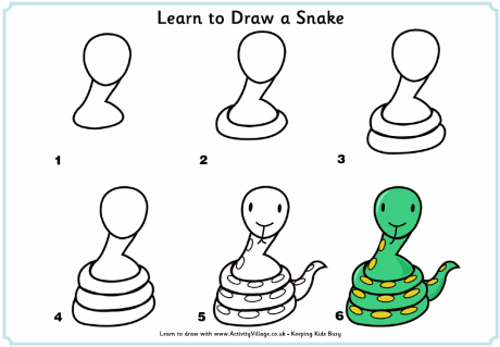 Learn to draw a snake