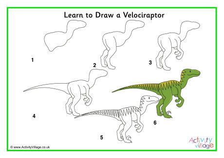 Learn To Draw A Velociraptor Learn To Draw A Velociraptor