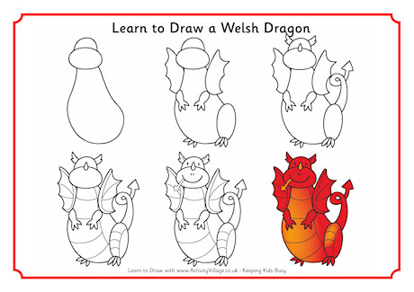 Learn to draw a Welsh dragon