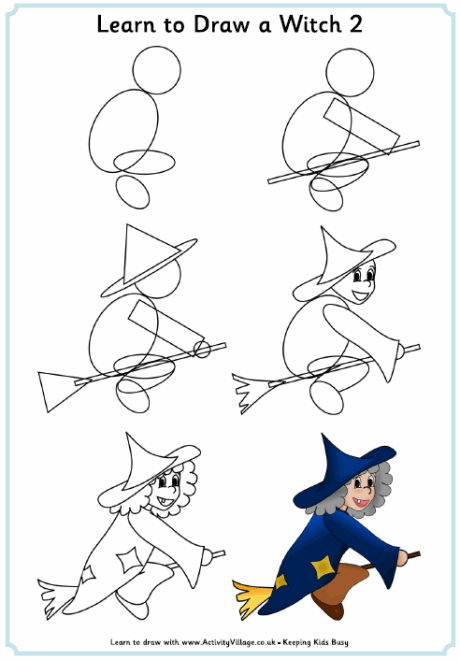 Learn to Draw a Witch 2