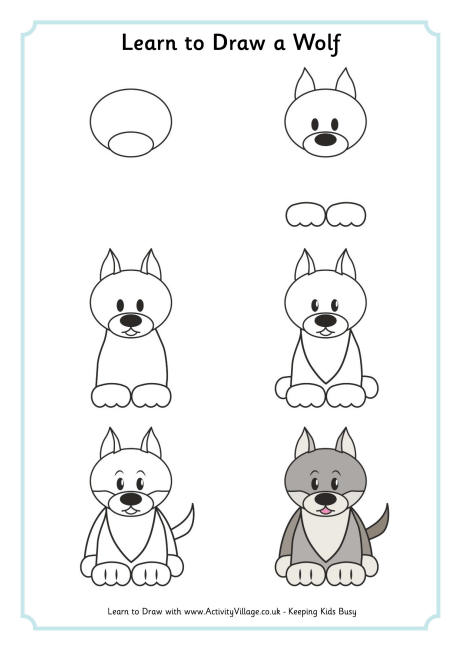 Learn to draw a wolf