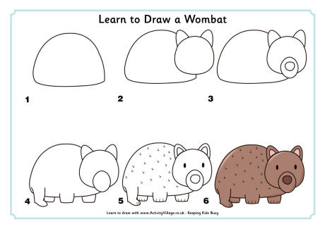 Learn to draw a wombat