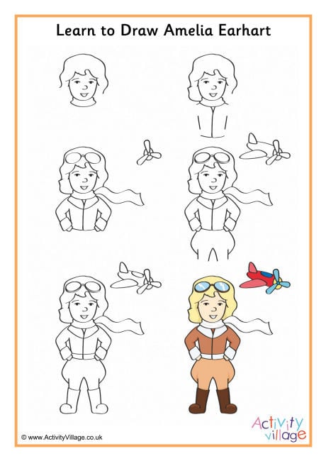 Learn to Draw Amelia Earhart