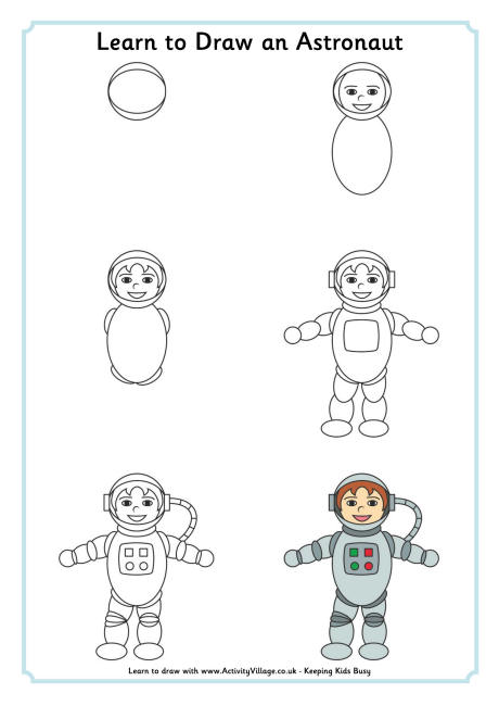 Learn to draw an astronaut