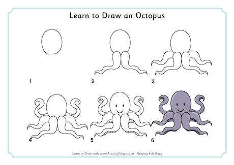 Learn to Draw an Octopus