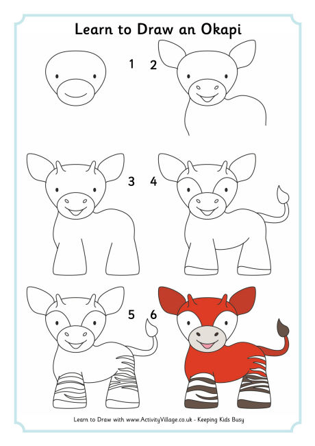 Learn To Draw An Okapi