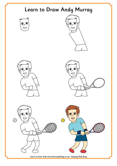 Learn to draw Andy Murray