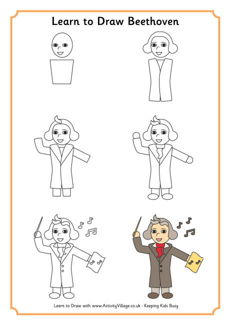 Learn to draw Beethoven