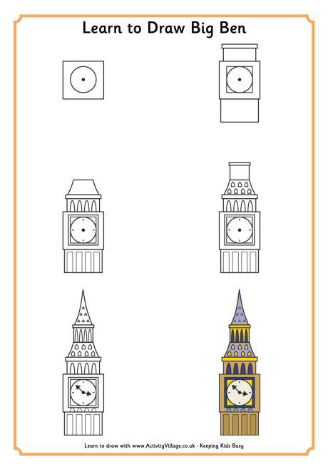 Learn to draw big ben Learn to draw big ben