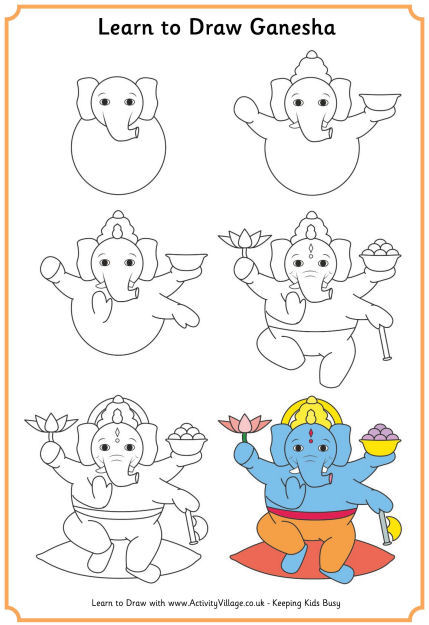 Simple Ganesha Drawing | Joy Studio Design Gallery - Best Design