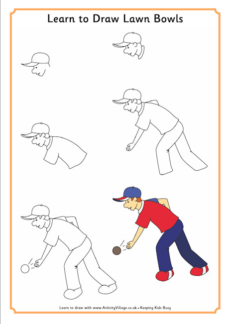 Learn to draw lawn bowls