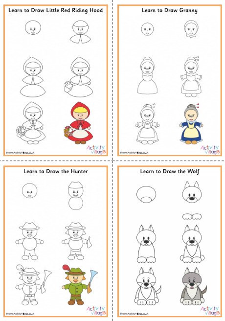 Learn To Draw Little Red Riding Hood
