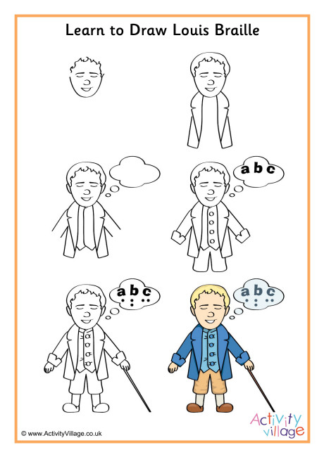 Learn To Draw Louis Braille