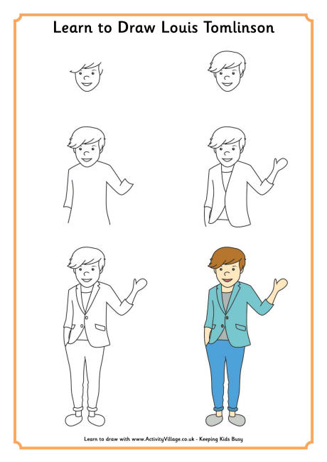 Learn to draw Louis Tomlinson