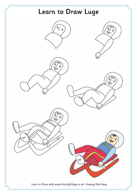 Learn to draw luge