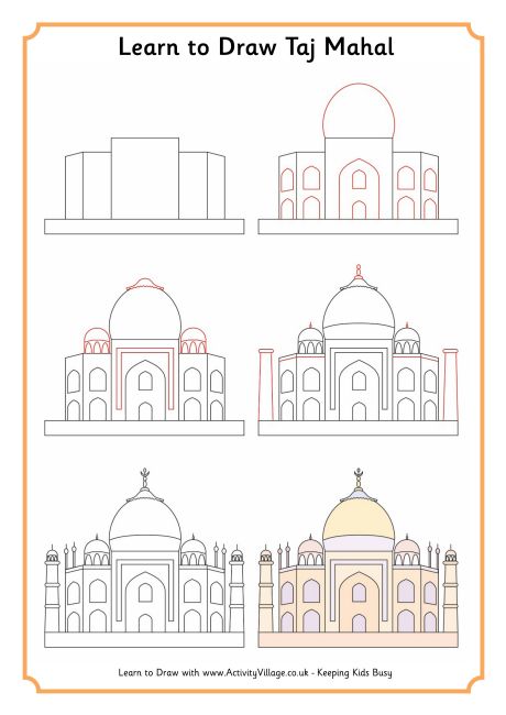 Learn to draw the Taj Mahal
