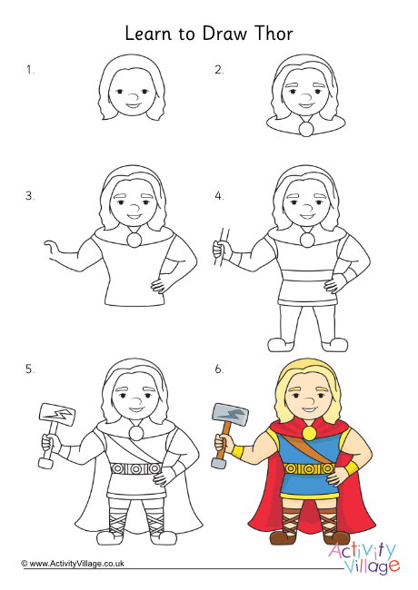 Learn to draw Thor Learn to draw Thor