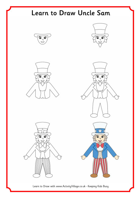 Learn to draw Uncle Sam