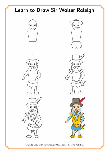 Learn To Draw Walter Raleigh