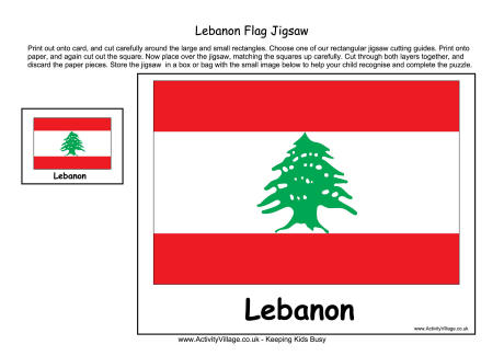 Lebanon flag jigsaw Lebanon flag jigsaw