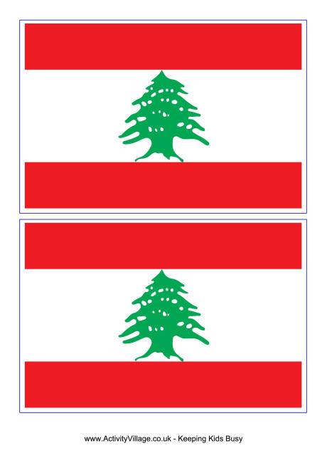 Lebanon flag printable