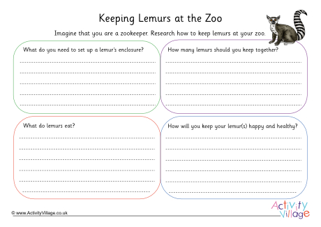 Lemur Zookeeper Worksheet