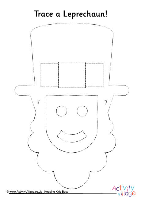 Leprechaun tracing page