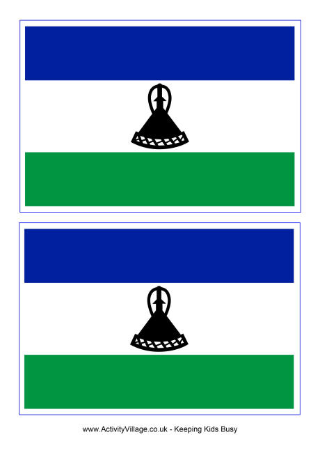 Lesotho flag printable