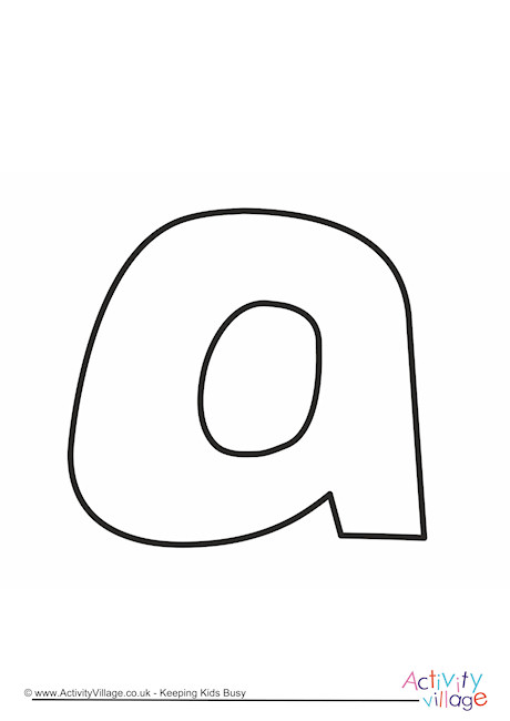 Letter Template Lower Case A Quirky Letter Template Lower Case A Quirky