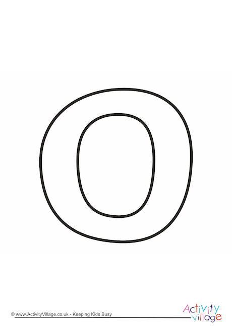 Letter Template Lower Case O Quirky Letter Template Lower Case O Quirky