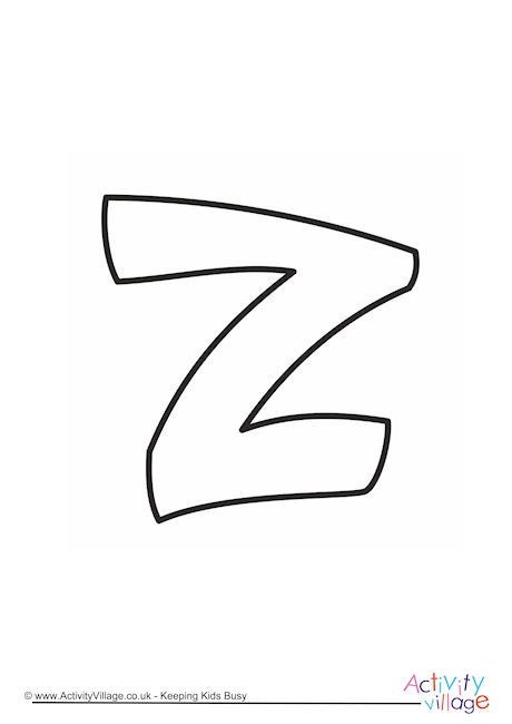 Letter Template Lower Case Z Quirky