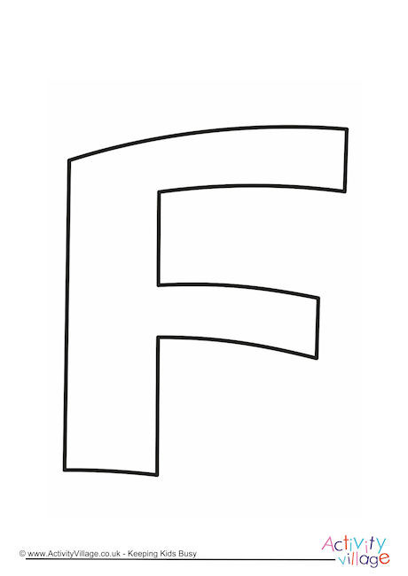 Letter Template Upper Case F Quirky