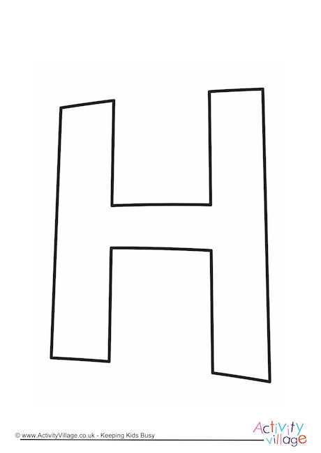Letter Template Upper Case H Quirky Letter Template Upper Case H Quirky