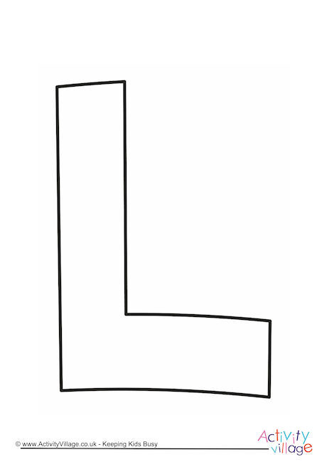 Letter Template Upper Case L Quirky Letter Template Upper Case L Quirky
