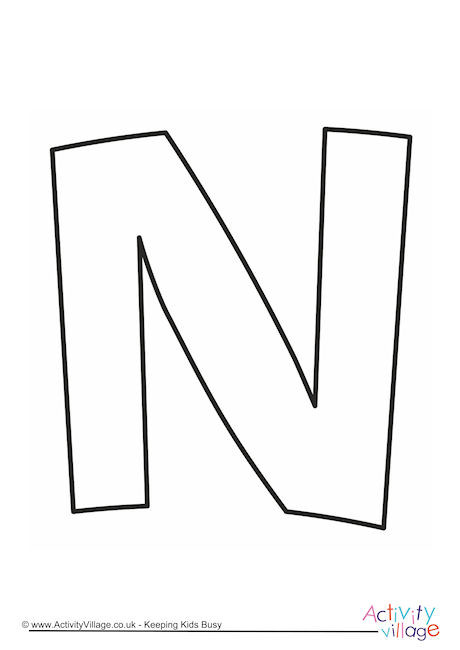Letter Template Upper Case N Quirky