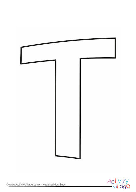 Letter Template Upper Case T Quirky