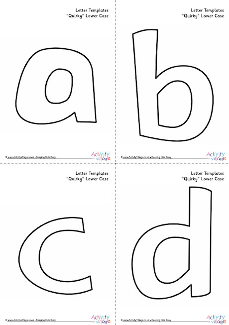 Letter Templates Lower Case Quirky Letter Templates Lower Case Quirky