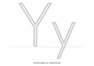 Letter Y Colouring Pages