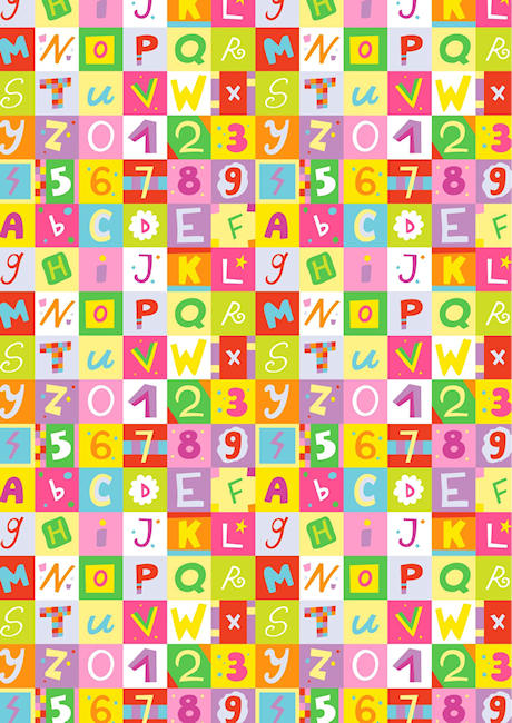 Letters and numbers scrapbook paper Letters and numbers scrapbook paper