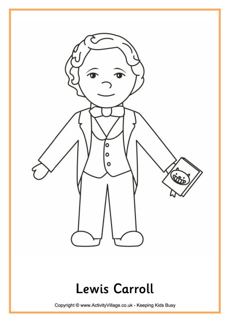 Lewis Carroll colouring page
