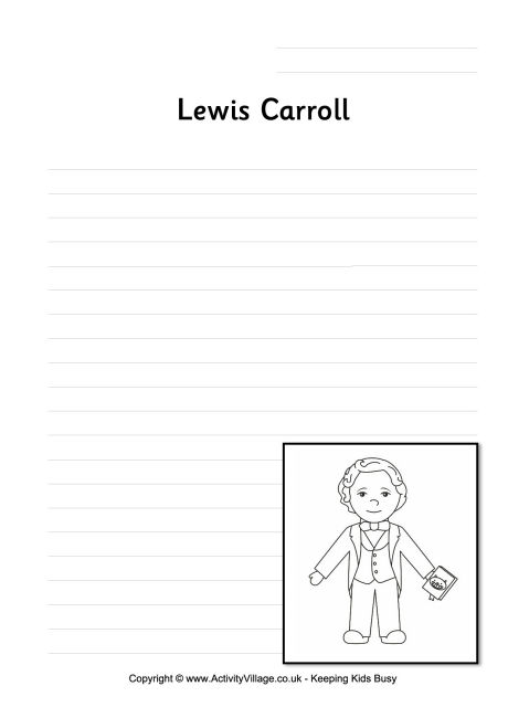 Lewis Carroll writing page