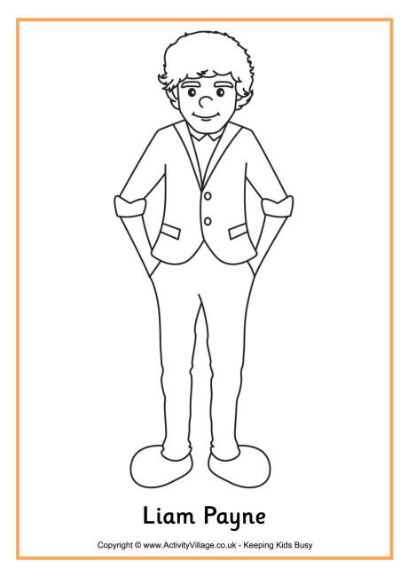 Liam Payne colouring page