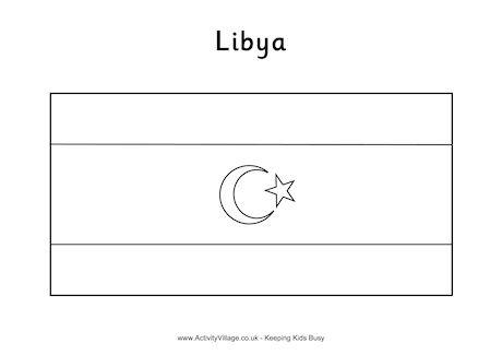 Libya Flag Colouring Page
