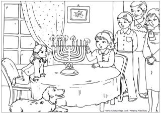 Hanukkah Coloring Pages 4