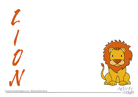 Lion Acrostic Poem Printable Lion Acrostic Poem Printable