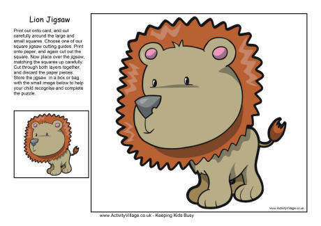 Lion jigsaw