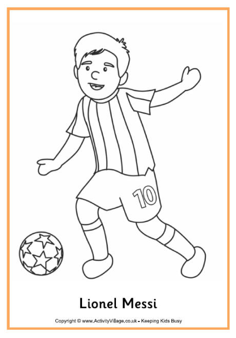 Lionel Messi Colouring Page